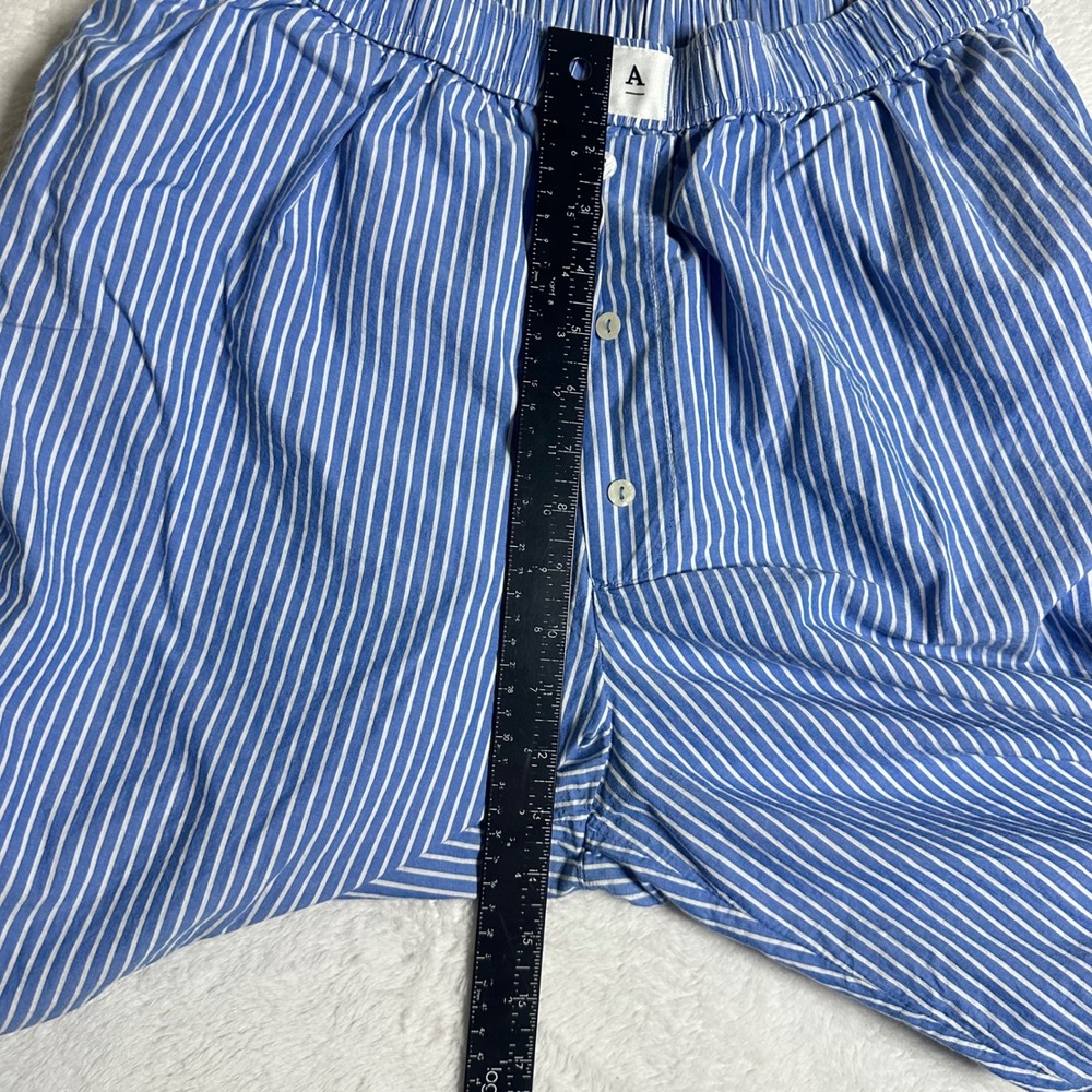 Anthropologie Mens Blue White Striped Pajama Lounge Pants Relaxed Fit Large - Picture 8 of 10